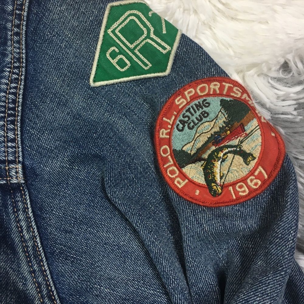 Men's POLO-RALPH LAUREN "SPORTSMAN" Denim Jacket (Casting Club) vintage - Picture 3 of 16